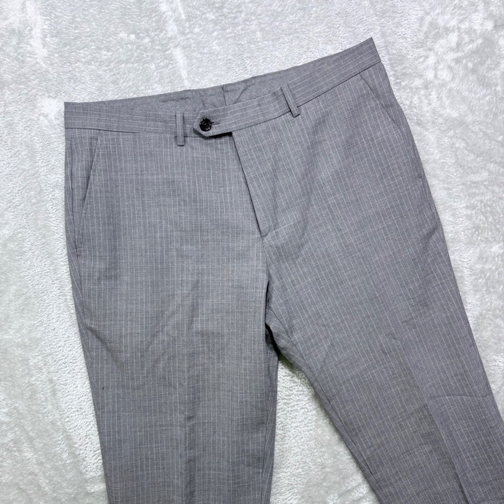 Todd Snyder Dress Pants Mens 36x34 Grey Pinstripe Wool Blend Tailored Trousers